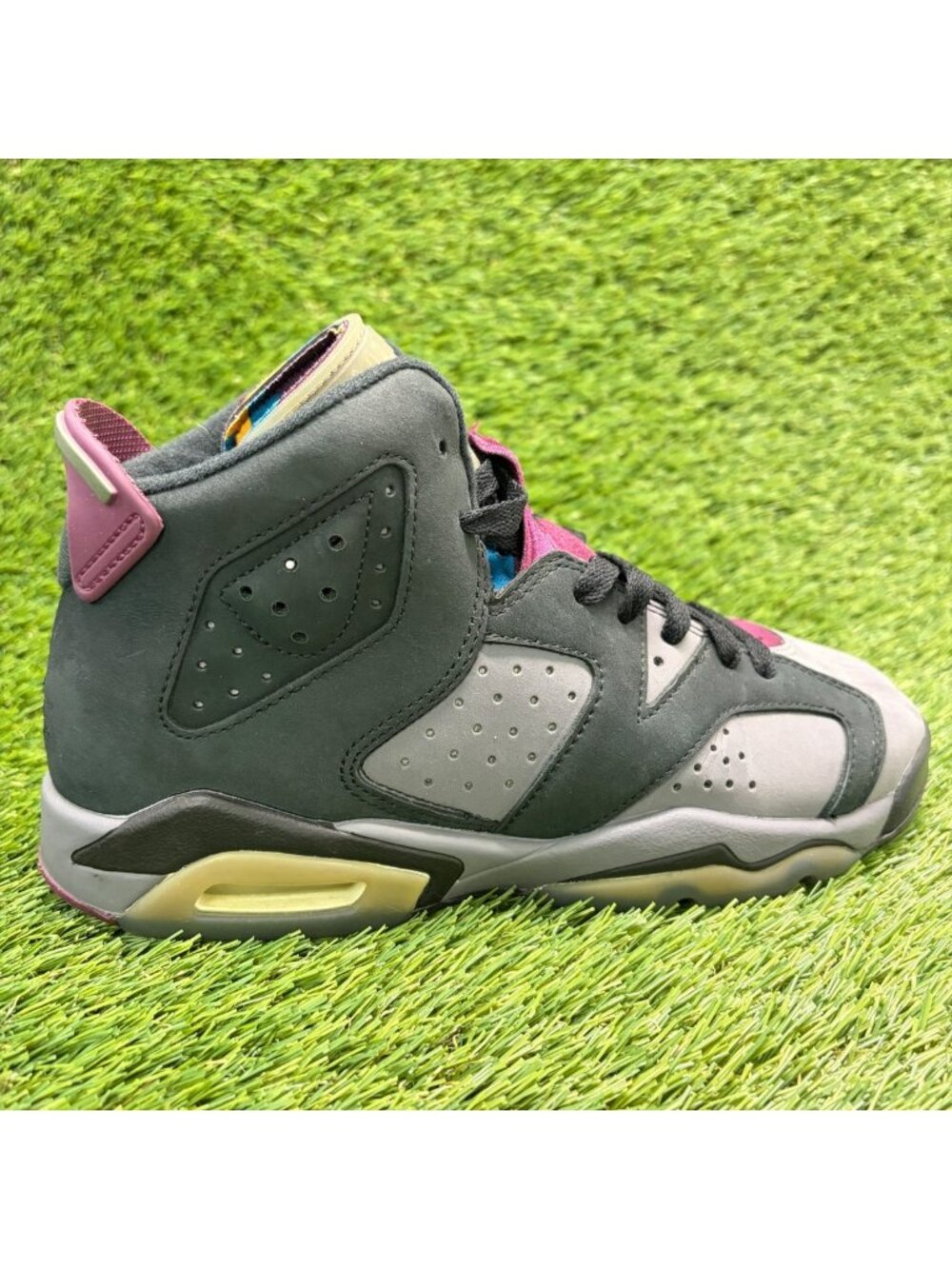 Nike Air Jordan 6 Retro GS Bordeaux Gray Boys Size 6Y Basketball Shoes Sneakers